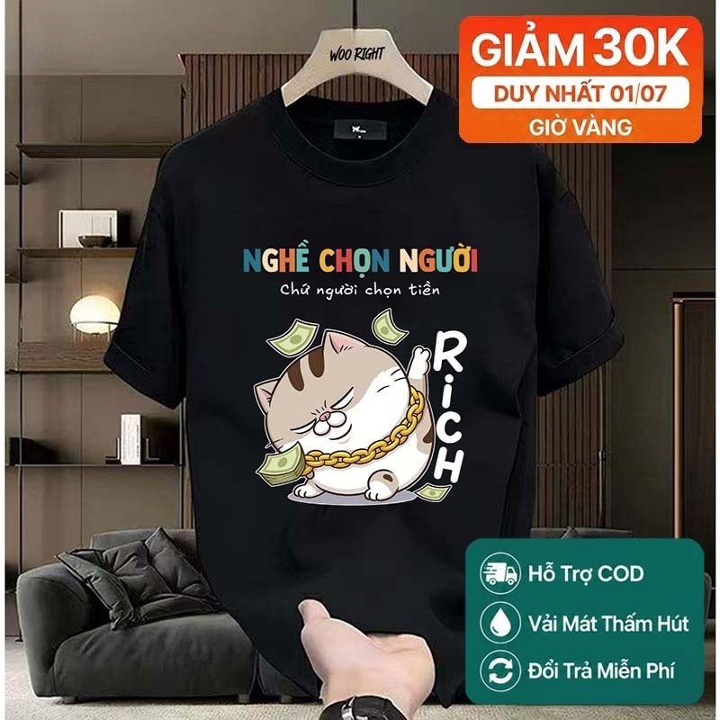 COD✅(Hồ Chí Minh)🚚 Ao thun nam TShirt meme Cotton 100% 220gsm dày dǎn mèm mai