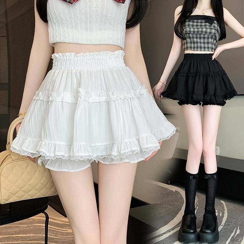 Summer New Skirt French Lace Edge Ballet Style White Skirt Skirt Layer-by-Layer Cake Dress Pettiskir