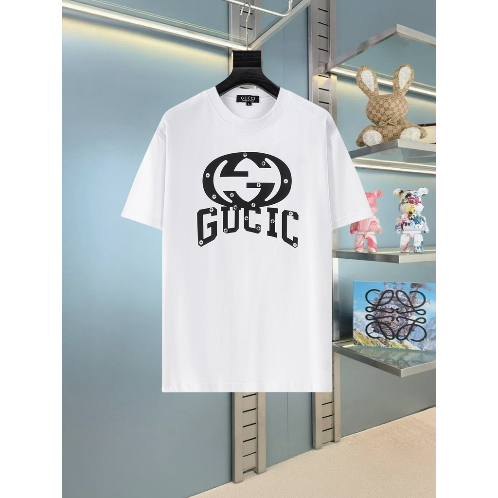 GUCCI / GUCCI 2026 Đầu Xuân Phong Cách Mới Áo Thun Ngắn Tay Phong Cách Nam Nữ Phong Cách Cặp Đôi Pho