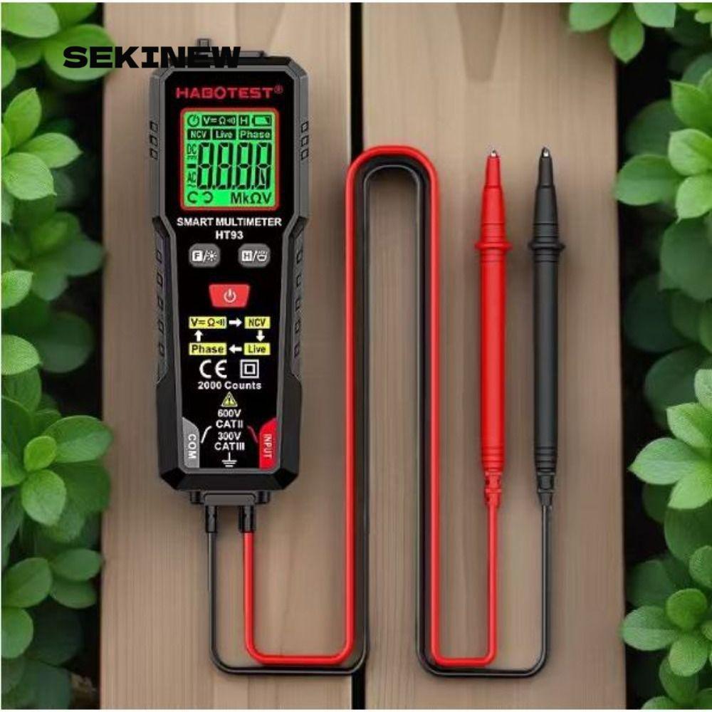 Máy kiểm tra đếm SEKINEW, 2000 Đếm Đồng hồ vạn năng kỹ thuật số RMS HT93 đích thực, Đồng hồ đo AC / 