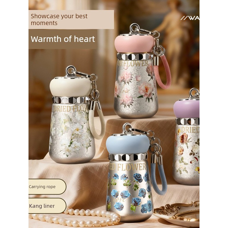 ly giữ nhiệt ly giữ nhiệt nhỏ đựng café Phong Cách Mới Titan Lót Mini Giữ Nhiệt Cốc Cao Cấp Ánh Sáng