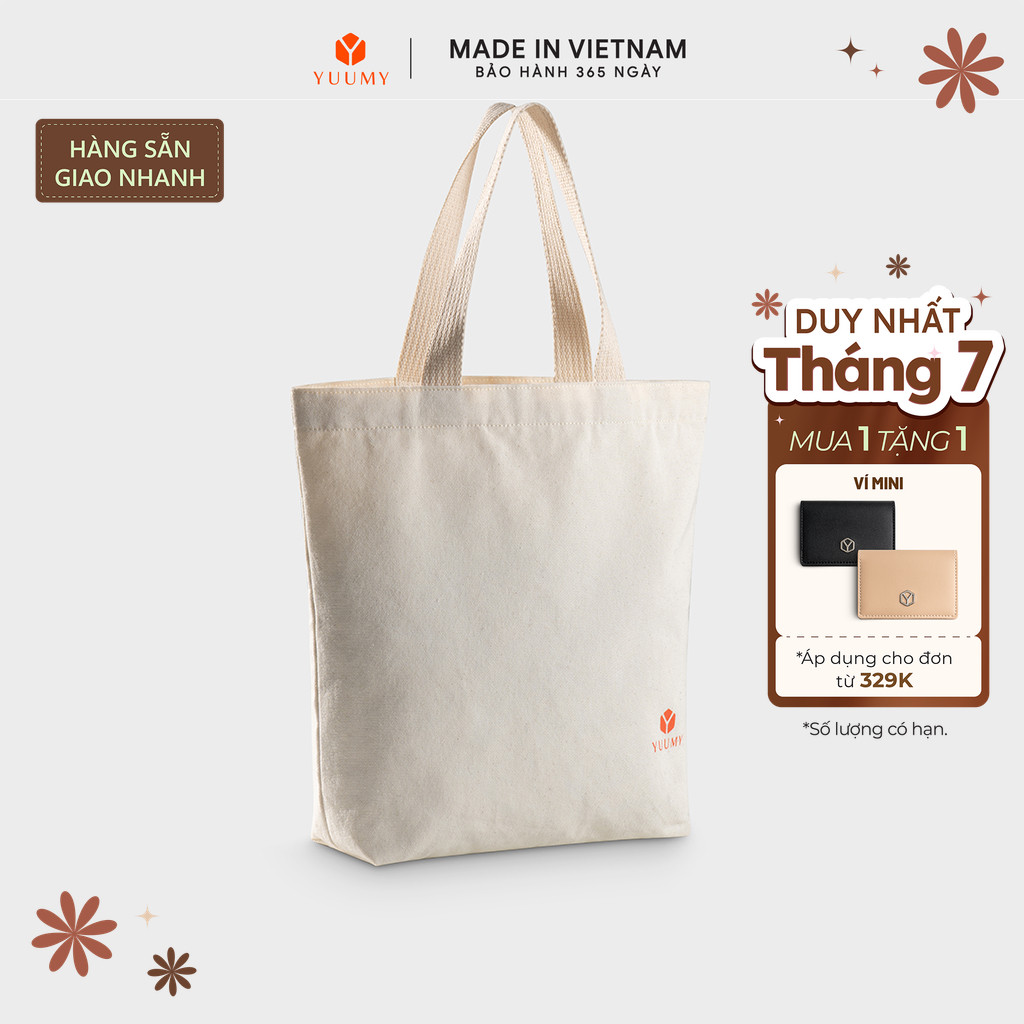 Túi vải canvas Yuumy (Thời trang nữ tote dáng đứng - Túi vải YTX82) Bagsmart