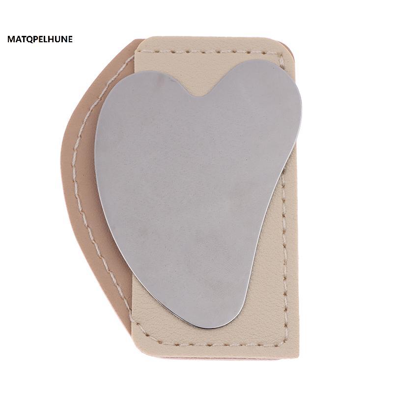 MATQPELHUNE Face Ne Body Guasha Massage Dụng Cụ Chăm Sóc Da Mặt Guasha Board Máy Mát Xa Mặt Thép Khô