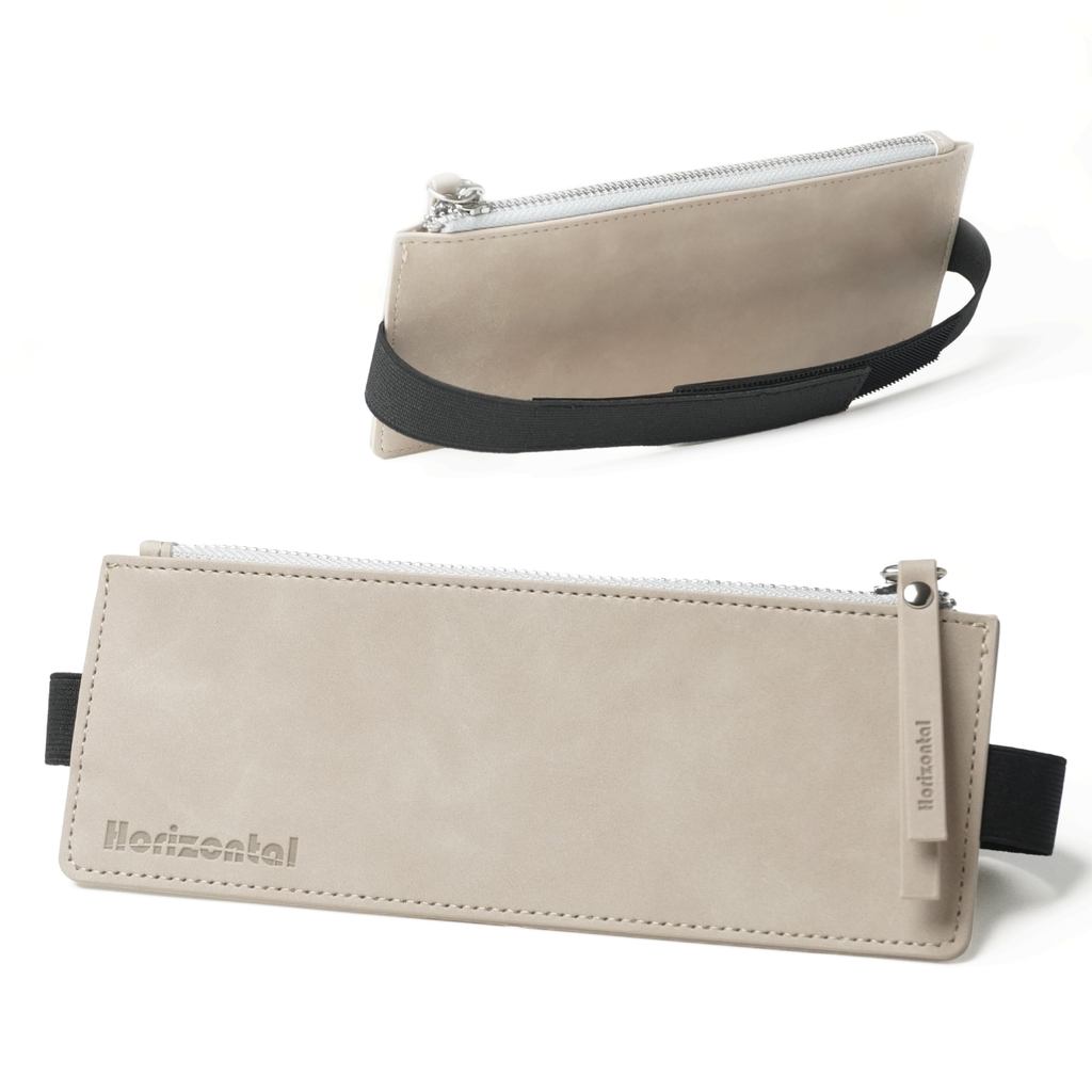 Horizontal Notebook Book Band Pencil Case Adjustable with Band Compatible with A5 and A4 Sizes Suede