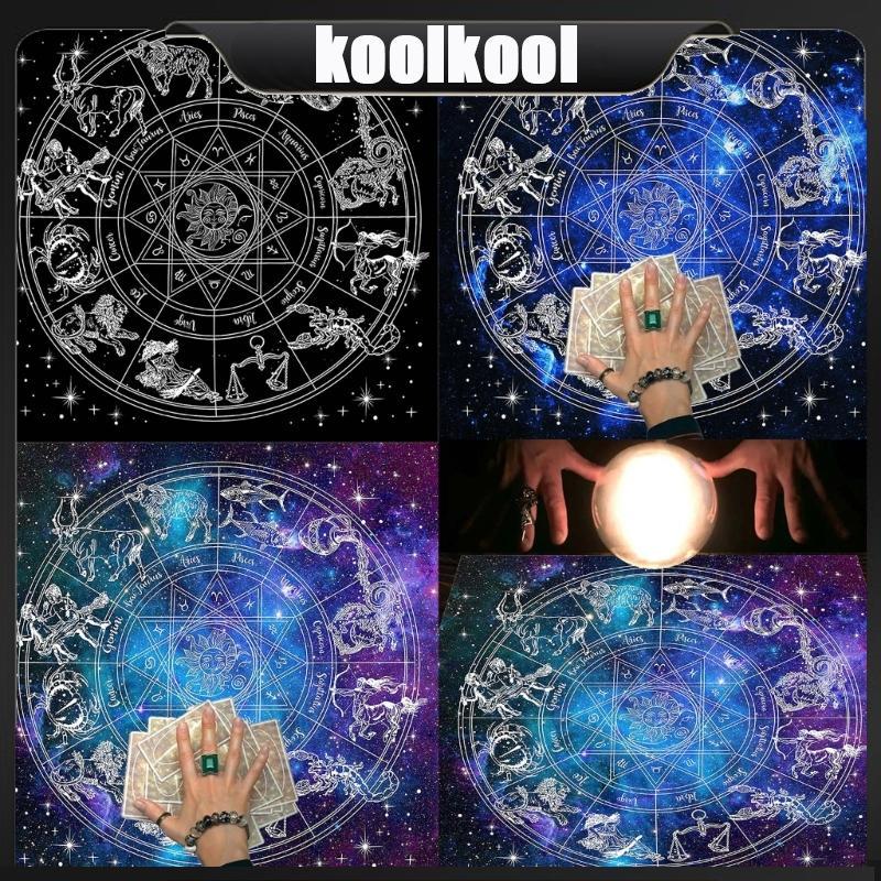 Kool 60x60cm Tarot Card Khăn trải bàn Flannel Hình học Bói toán Altar Vải Board Game Oracles Card Pa