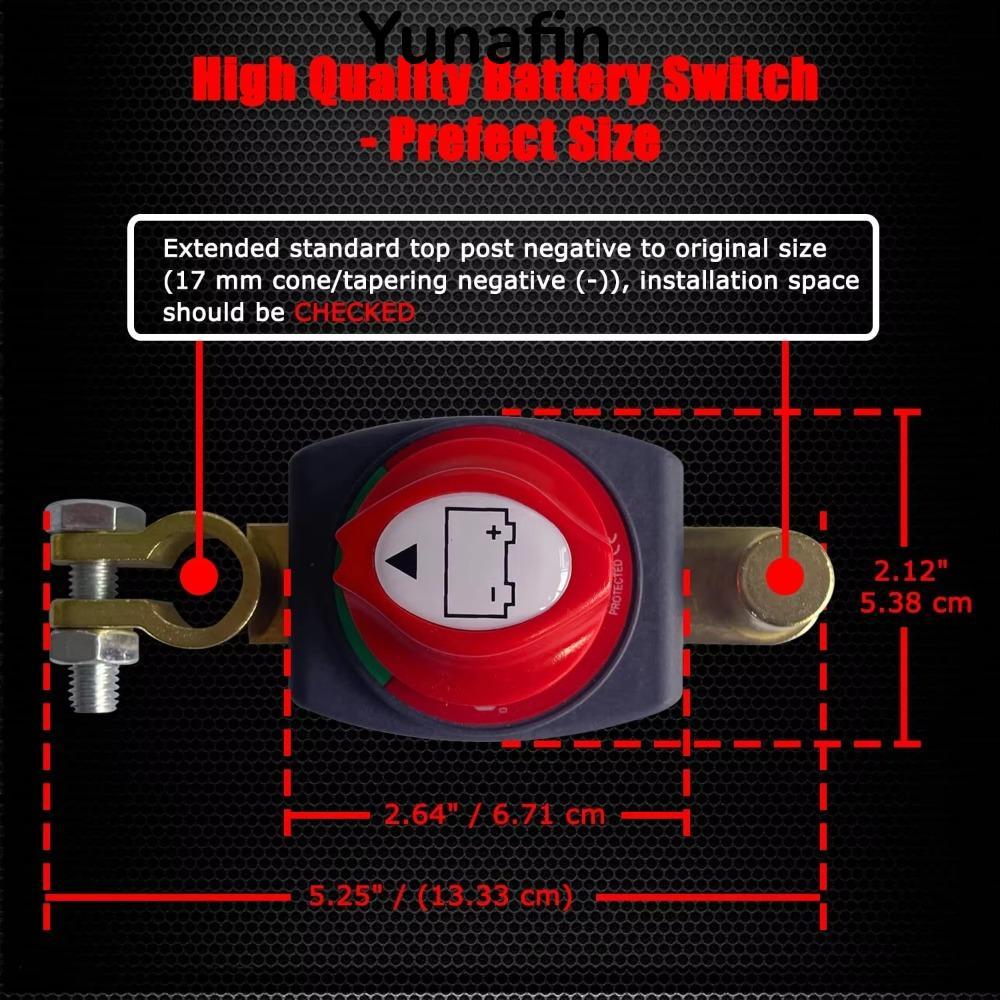 Bộ cách ly pin YUNAFIN, Công tắc ngắt kết nối / bật âm, Bộ phận ngắt mạch 12-48V bền bỉ cho ô tô / R