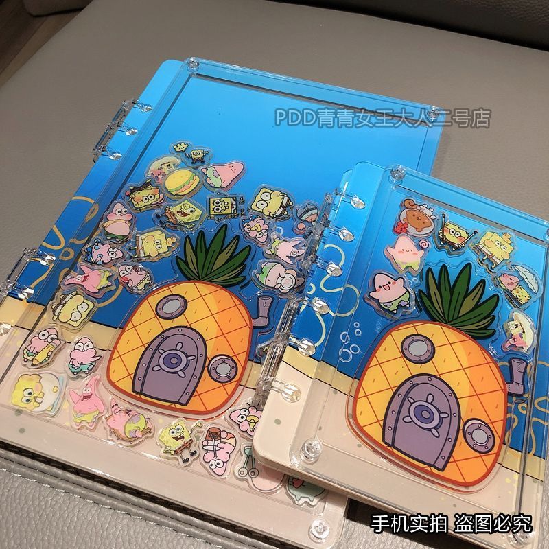 Hoạt Hình Trong Suốt Acrylic Lắc Nhạc A5 Notebook A7 Sổ Tay Lá Rời diy Notebook 7.21