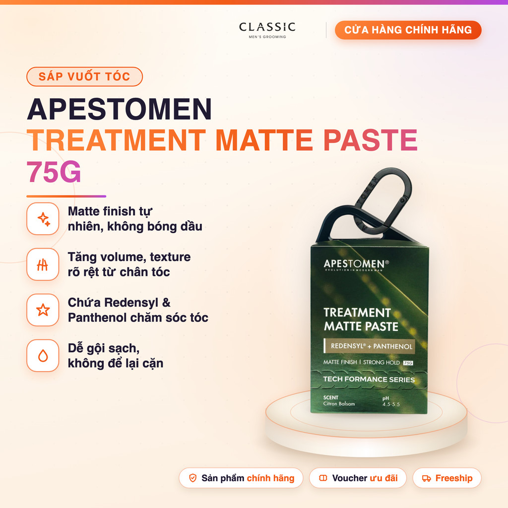 Sáp vuốt tóc Apestomen Treatment Matte Paste 75g