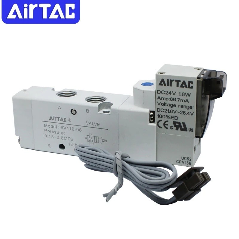 AirTac Mới 5V Series Van Điều Khiển Không Khí Khí Khí Nén 5V110-06A / B / C / F / 5V210-08 310-10 Va