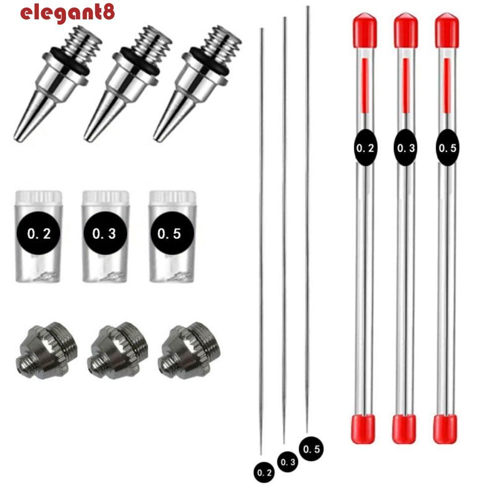 ELEGANT Airbrush Vòi phun sơn phun kim Vòi phun 0,2mm / 0,3mm / 0,5mm cho Airbrush Nắp phun Phụ kiện