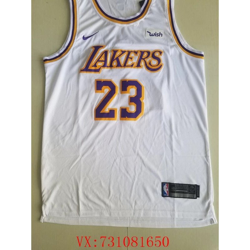 Lakers 23 Retro Trắng Phong Cách Mới Lưới Thêu Không. 23 James Đồng Phục Bóng Rổ Phù Hợp Với Nam Irv