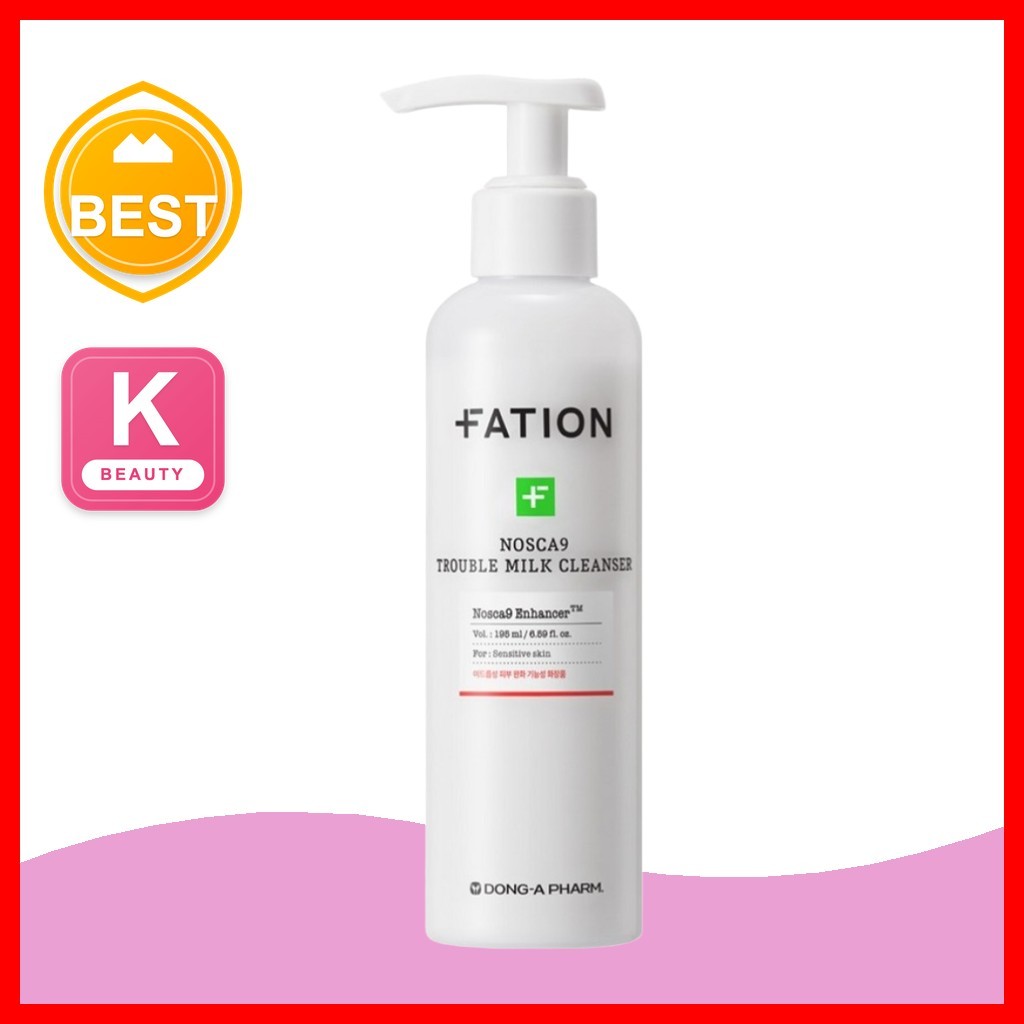 [fation] Sữa rửa mặt Nosca9 Trouble, 195ml, 1 cái/ Sữa rửa mặt Hàn Quốc/ Tẩy trang/ Chính hãng của K