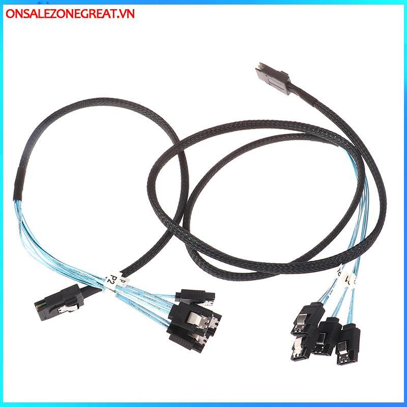 Ons SAS Cáp SATA Mini-SAS SFF-8087 Đến 4 Cáp SATA Mini SAS 4i SFF8087 36P Đến 4 Cáp SATA 7P 12Gbps 1