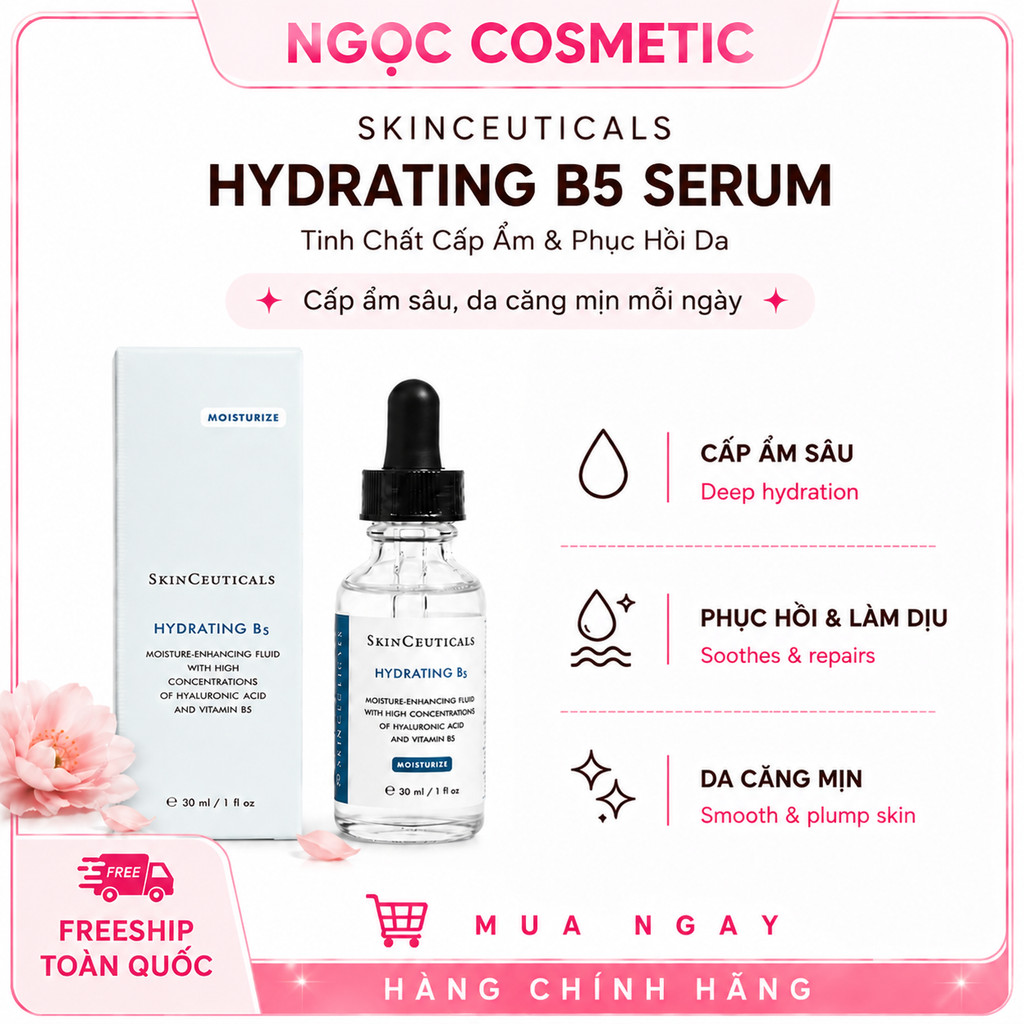 SkinCeuticals Hydrating B5 30ml | Serum HA Cấp Ẩm Sâu Mềm Mịn Da