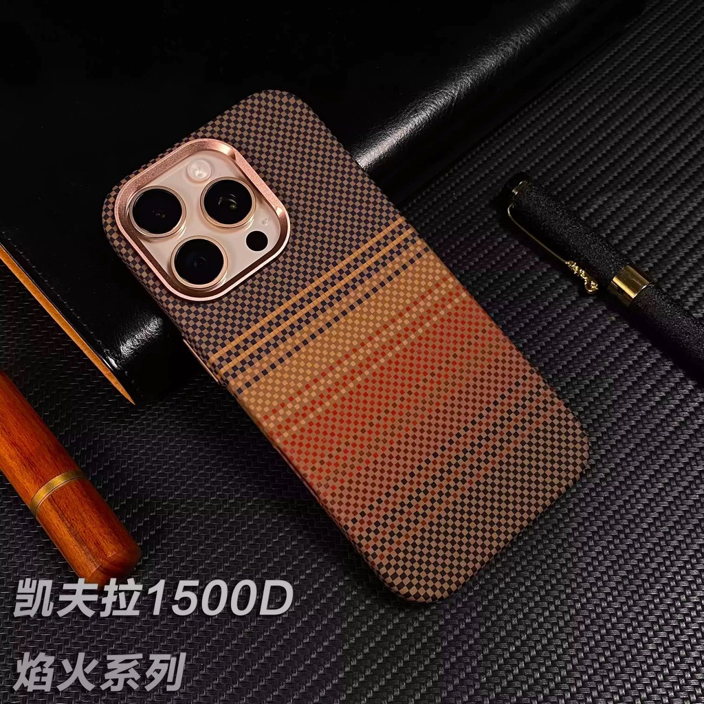 Ốp điện thoại Kevlar từ tính cho iPhone 15 16 17 Pro Max Vỏ bảo vệ KIMOER