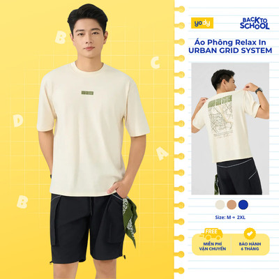 [BST Comfort Me-We] Áo Phông Nam Yody Relax In URBAN GRID SYSTEM MCTS26S038