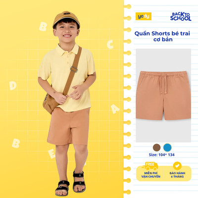 Quần Shorts bé trai YODY, quần đùi, quần cộc cơ bản TRA BCCS26S001