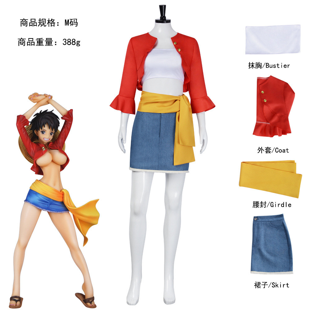 Truyện Tranh Nhật Bản ONE PIECE ONE PIECE Luffy Nữ Trang Phục Hóa Trang Halloween Truyện Tranh Triển