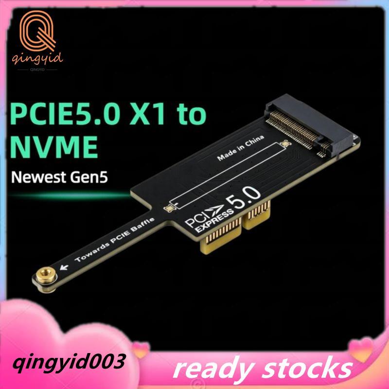 Thẻ chuyển đổi PCIe 5.0 X1 sang NVMe 64Gbps Gen5 90° Chèn ngang, tăng tốc độ đôi cho SSD 2280 NVMe