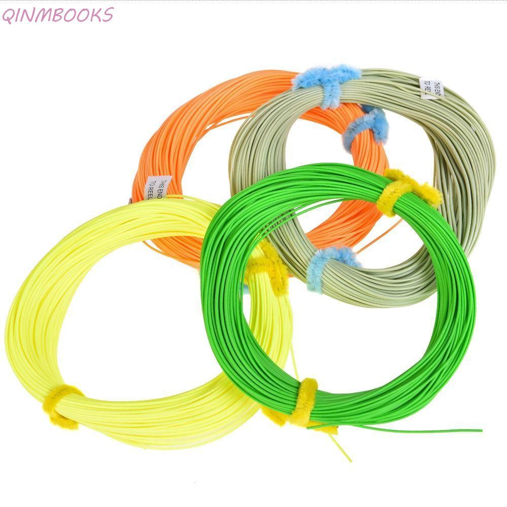 QINMBOOKS Fly Fishing Line, WF3FWF8F Long Casts Forward Floating, Phụ kiện câu cá 100FT 4 màu Fluo T