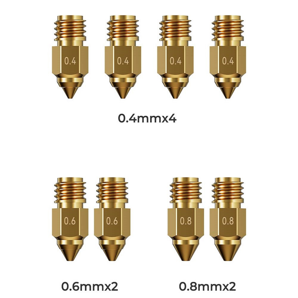 Bộ vòi phun bằng đồng thau Brass Nozzle Kit dùng cho máy in 3D Creality Ender 5 Max