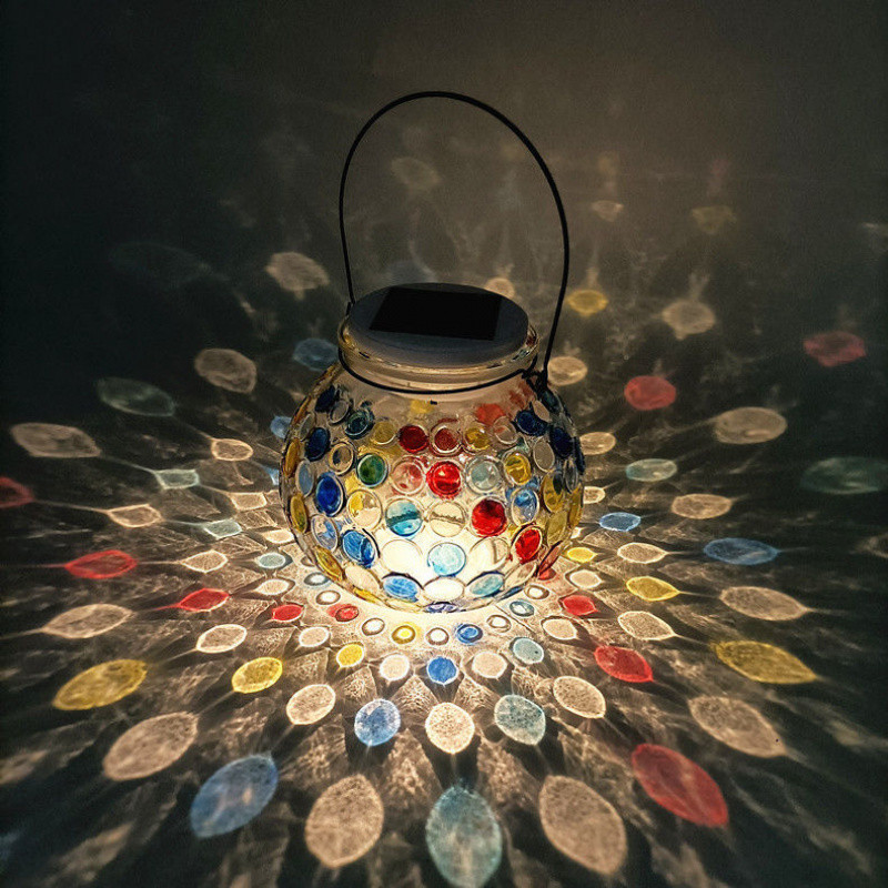 Lamp fixture-x7-i10*Trang trí ngoài trời nghệ thuật. Công viên Villa Courtyard Solar Glass Spotlight