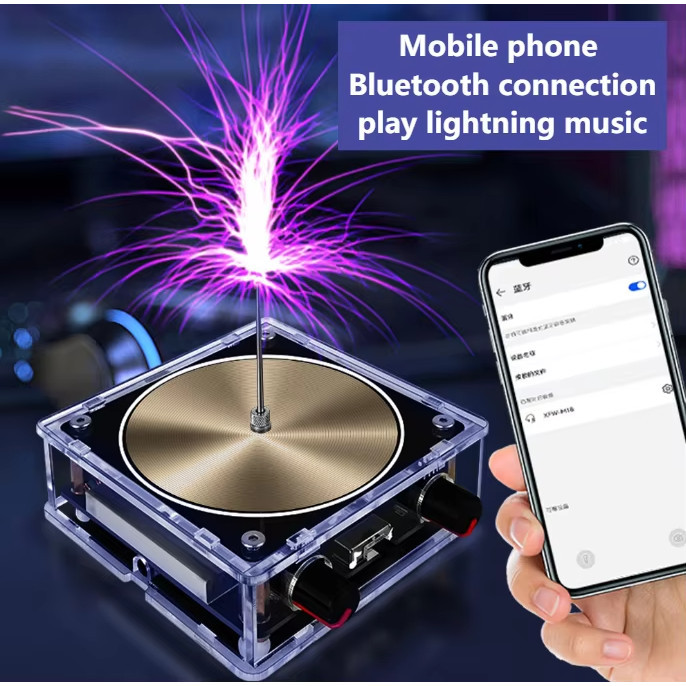 Âm nhạc Tesla Coil Bluetooth Lightning Plasma Đèn cảm ứng Đồ chơi thí nghiệm khoa học