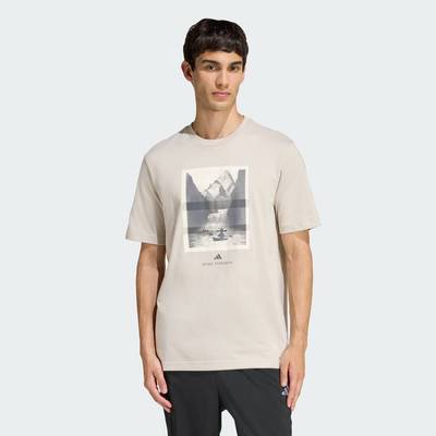 adidas Lifestyle & Tennis OUTDOOR KAYAKING GRAPHIC T-SHIRT Men Beige KB2541