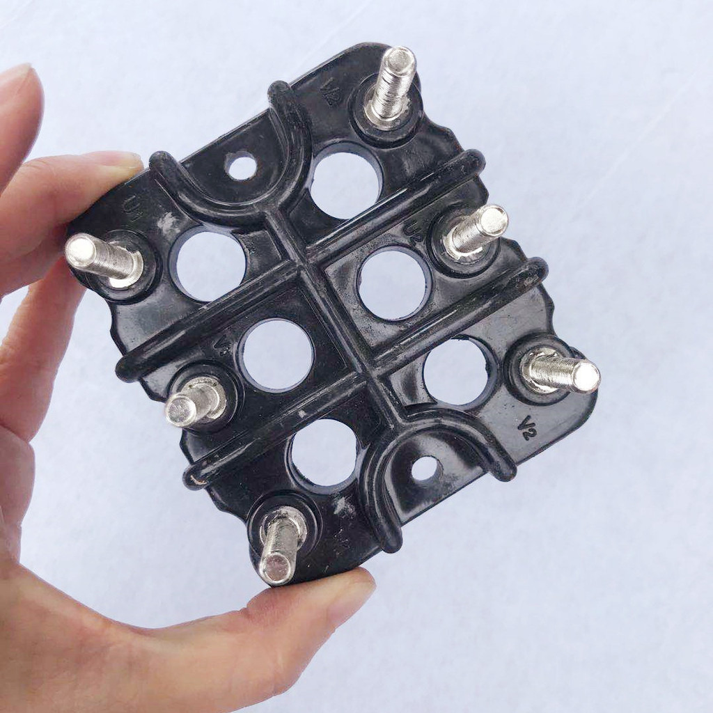 DM Motor Terminal Post Three-Phase Motor Terminal Post Black Six Holes 160 180 200 225 250 280