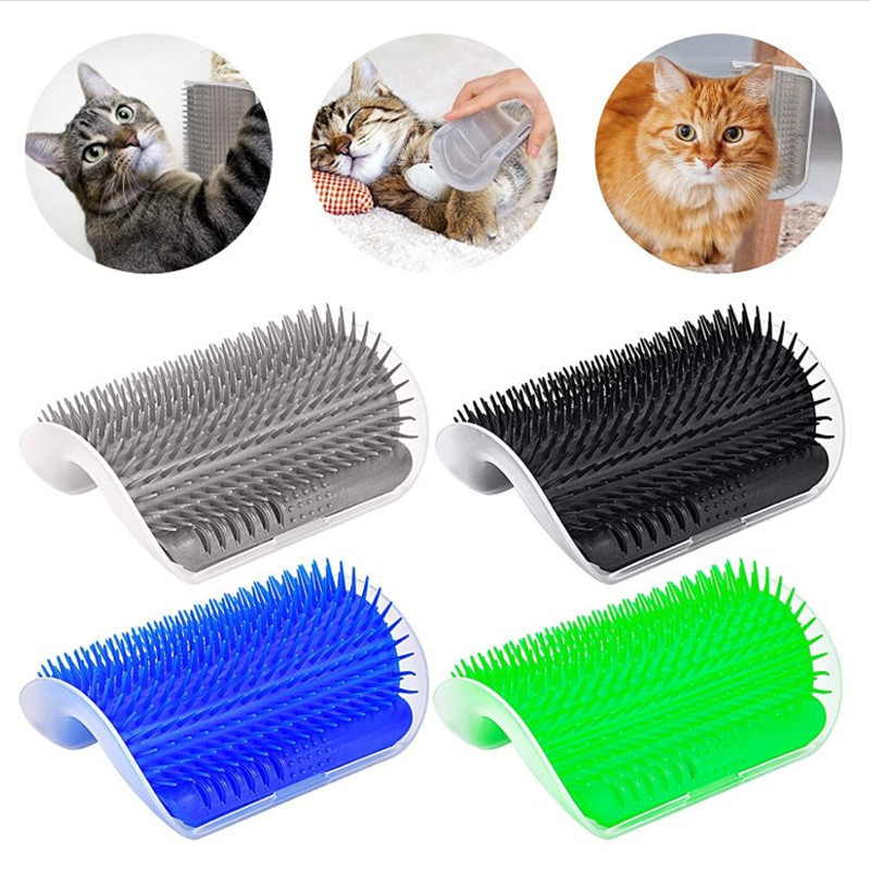 Pet Cat Corner Scratching Device Massage Cat Lược Massage Corner Brush Cat Scratching Device