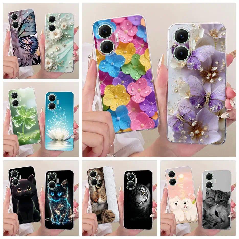 Dành Cho Xiaomi Redmi Turbo 4 Pro Ốp Lưng Hoa Sang Trọng Bướm Sơn Bao Mềm Mỏng Ốp Lưng Điện Thoại Re