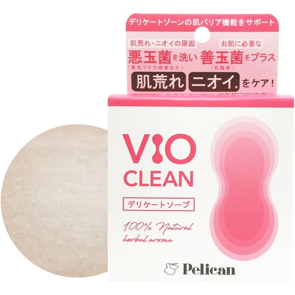[Direct from Japan][For skin problems in delicate areas] Pelican Soap VIO CLEAM Delicate Soap 80g Ro