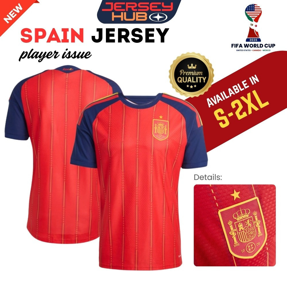 Tây Ban Nha Jersey World Cup 2026 Jersi Tây Ban Nha Áo sân nhà Sepanyol Espanyol Cầu thủ phát hành [