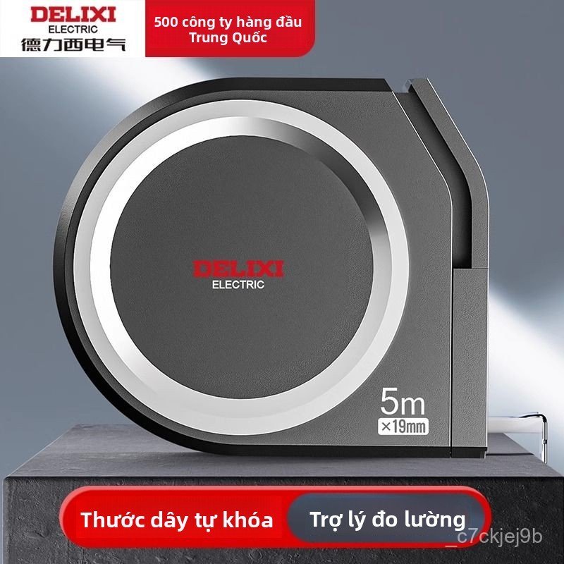 Thước cuộn thép chống gỉ cao cấp Delixi chính hãng đo đạc chính xác bền đẹp tiện dụng