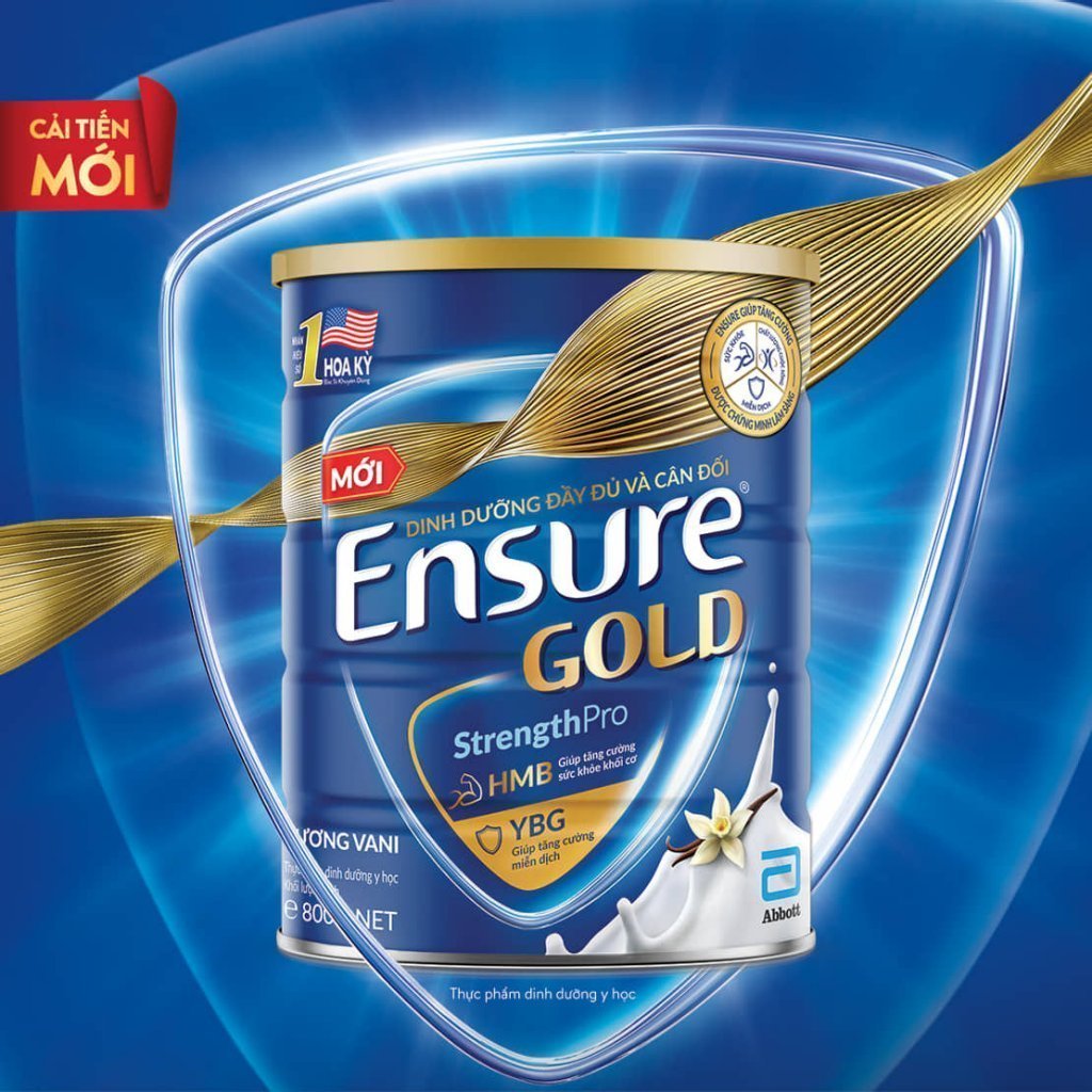 Sữa bột Ensure gold 800g Hương Vani