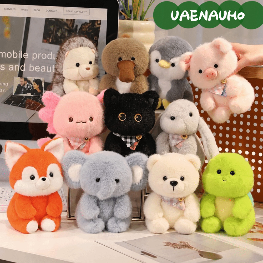 UAENAUH0 Gối Thú Nhồi Bông, Búp Bê Đồng Hành Sang Trọng Gấu, Dễ Thương Siêu Mềm 15cm Động Vật Voi Sa