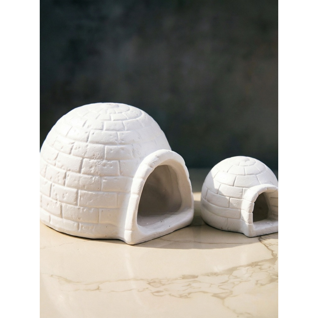 Nhựa Phổ Biến Igloo Trang Trí Bể Cá Cảnh Quan Cá Tôm Igloo Bể Cá Micro Phong Cảnh Cát Trang Trí Bàn 