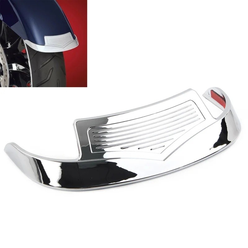 Chrome Xe Máy Phía Trước Fender Accent Trim Phụ Kiện Trang Trí Cho Harley Davidson FLH Mẫu Road King