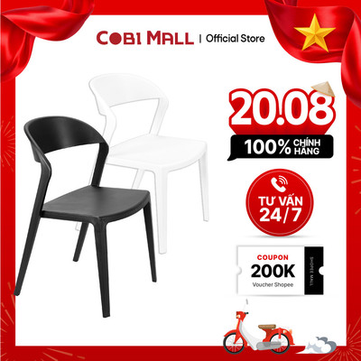 Ghế Nhựa Đúc Kluse Chịu Lực Tốt, Thiết Kế Hiện Đại Màu Đen/Trắng/Xám – Cobi Home