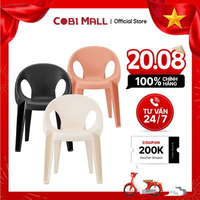 Ghế Nhựa Đúc Liền Khối Kiểu Ghế Bành Chịu Lực Tốt, Dùng Được Ngoài Trời - Cobi Home