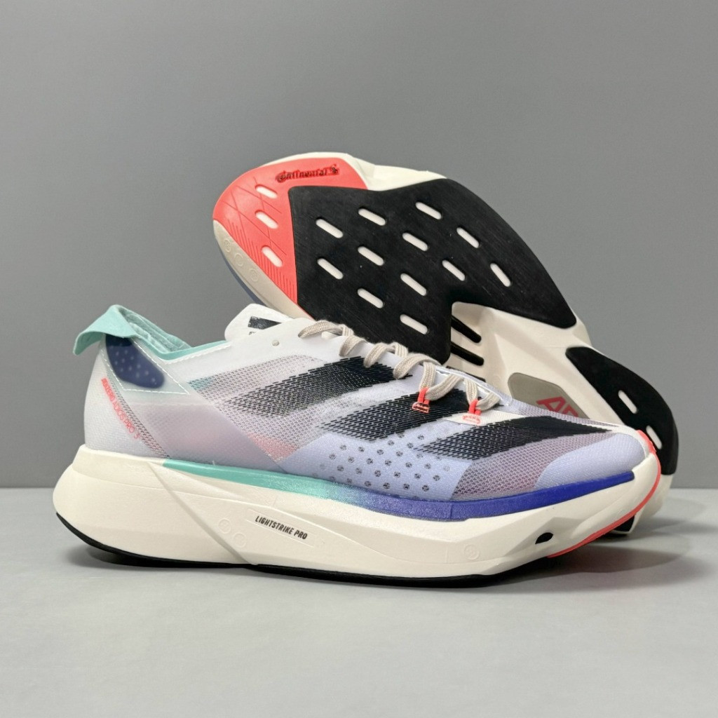 2025 adidas Adizero Adios Pro 3 Giày chạy bộ thoải mái và đa năng Giày chạy bộ cổ thấp Nam và nữ Xám