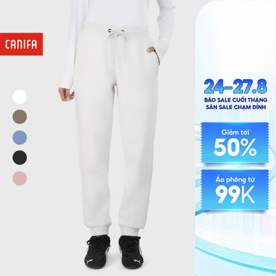 Quần nỉ unisex người lớn CANIFA bo gấu 5BP25W001