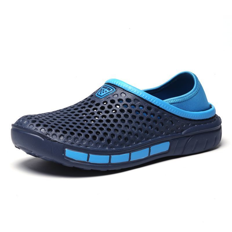 Giày Lái Xe Nam Lỗ Giày Dép Dép Mùa Hè Thoáng Khí Cover-Foot Cover-Toe Giày Một Chân Ngoài Trời Mùa 