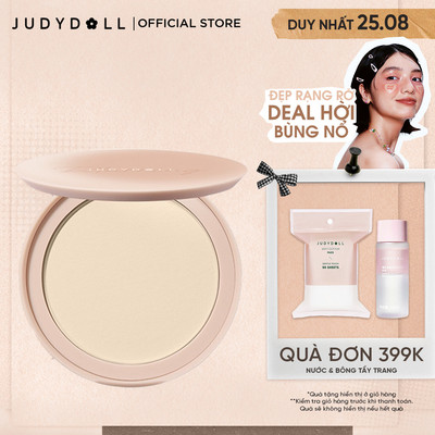 Phấn Nén JUDYDOLL Soft & Velvet Matte Mịn mờ Che phủ Kiềm dầu Phấn phủ Không khô da 8g