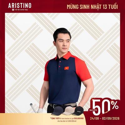 [BST polo yêu nước] Áo Polo Nam Ngắn Tay Thoáng Khí Bền Màu Aristino Golf APSG02AS2