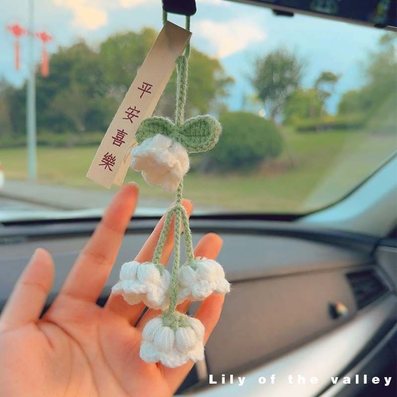 Thành Phẩm Lily of the Valley Móc Thành Phẩm Xe Ô Tô Gương Chiếu Hậu Mặt Dây Chuyền Schoolbag Mặt Dâ