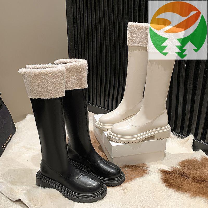 Wg1 Mở Rộng Ống Booties Nữ 2026 Tươi Mùa Thu Mùa Lạnh Sang Trọng-Áo Vải Booties Mỏng Hơn Nhìn Chunky