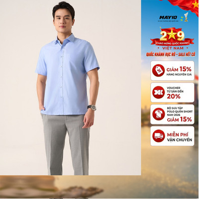 Áo Sơ mi nam cộc tay May 10 mã 010125090GB AD158