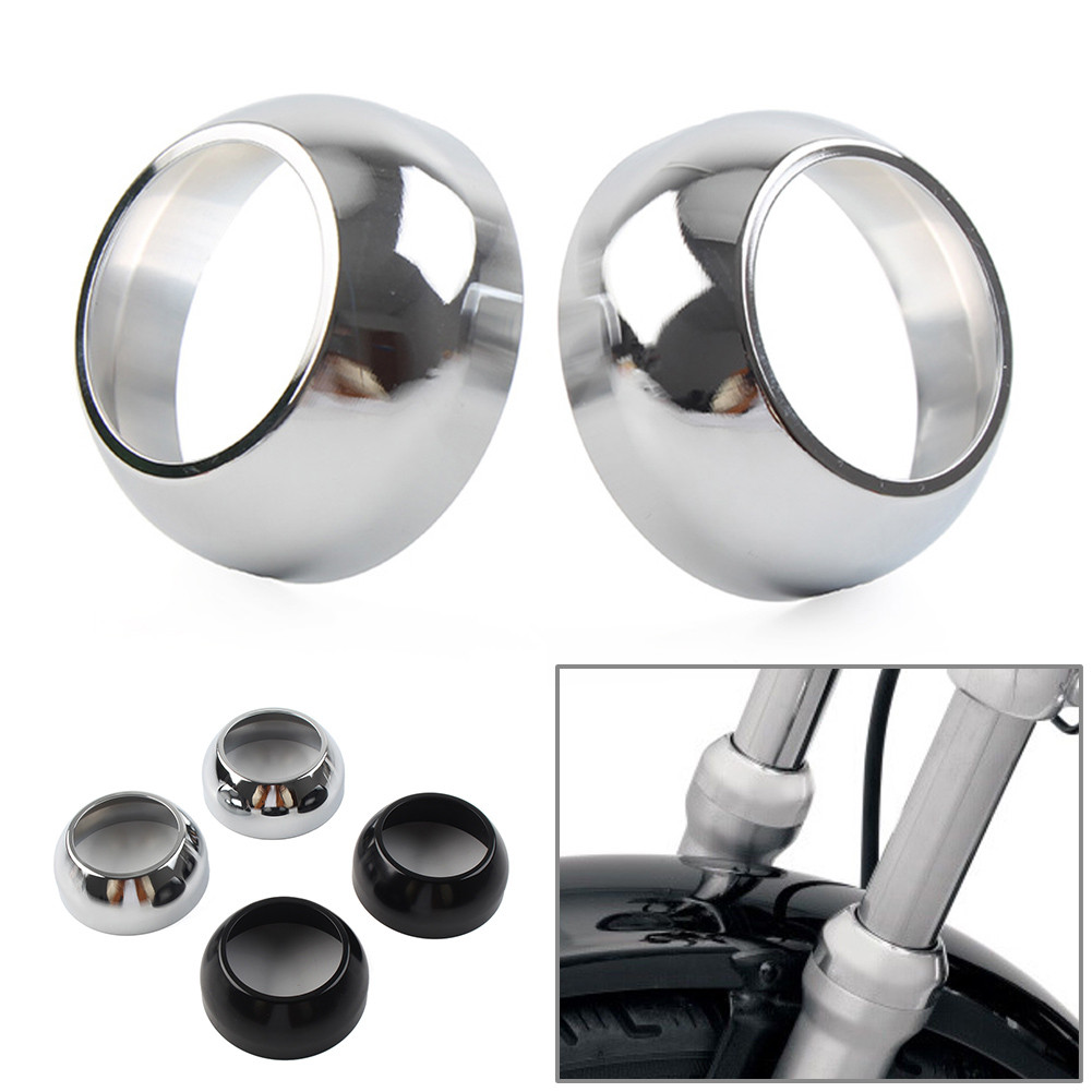 1 Cặp Xe Máy 39 Mm Phuộc Trước Boot Nắp Nhôm Cho Harley Davidson Sportster Dyna FXR FXD