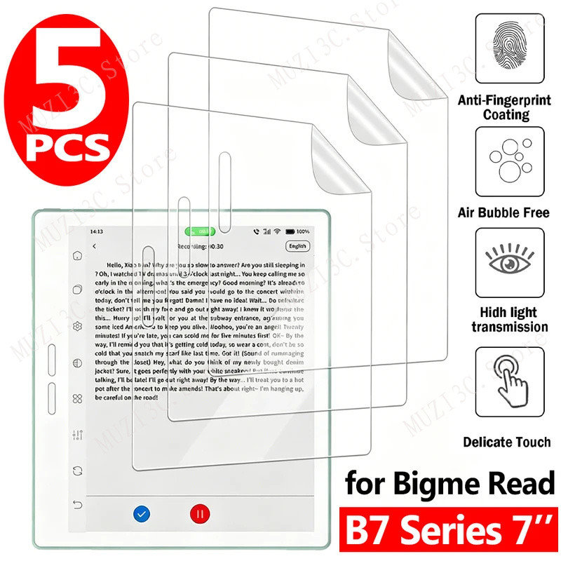 Miếng dán bảo vệ màn hình linh hoạt mờ cho máy tính bảng Bigme Read B7 / B7 Pro / B751 / B751C / B75